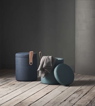 Bolia■Grab Pouf　オットマン　スツール　直径80cm　北欧　ブルー Grab Pouf - Small w. storage